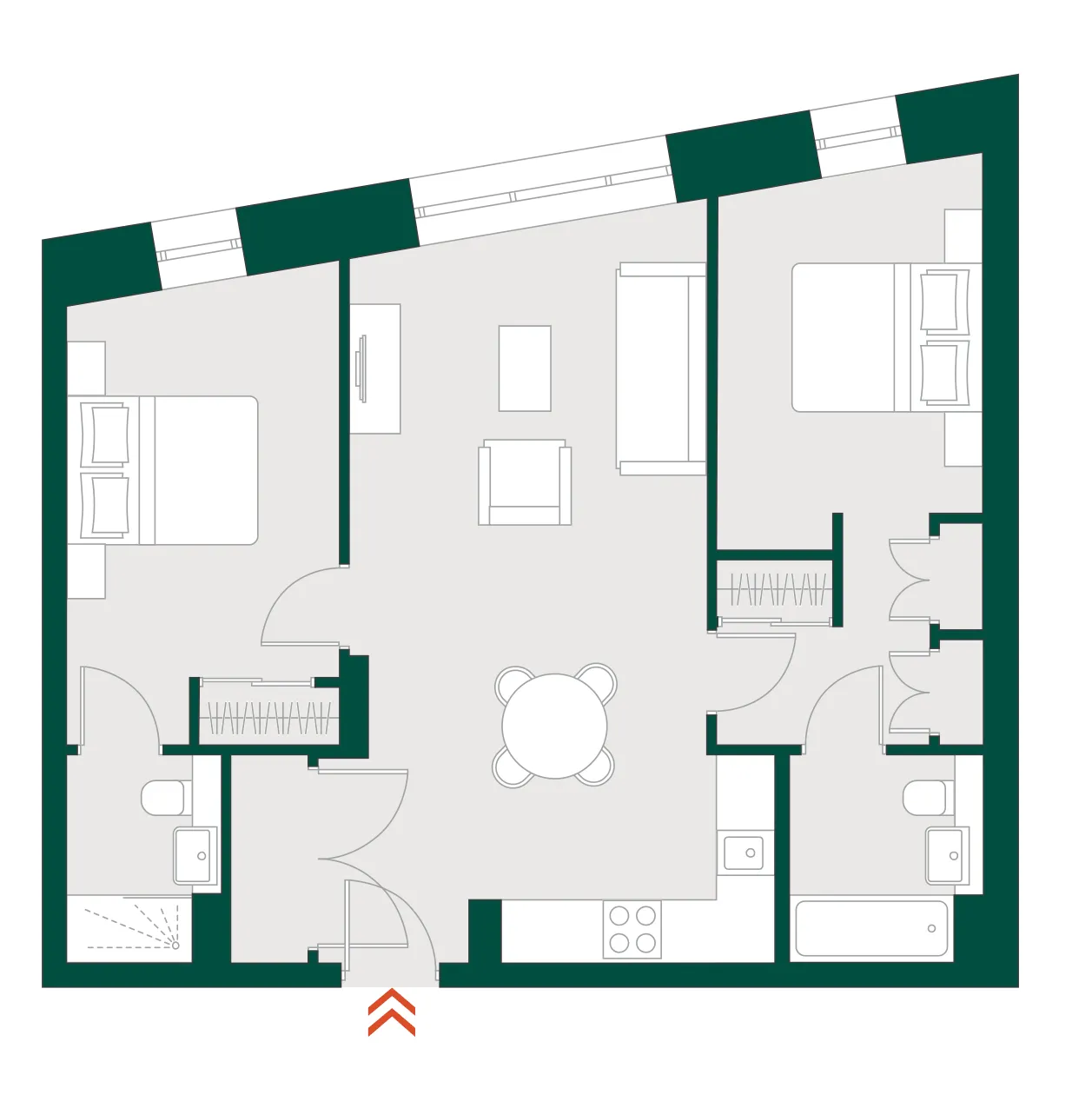 Blackhorse Mills 2 Bedroom WYG & floor plan typical floor plan