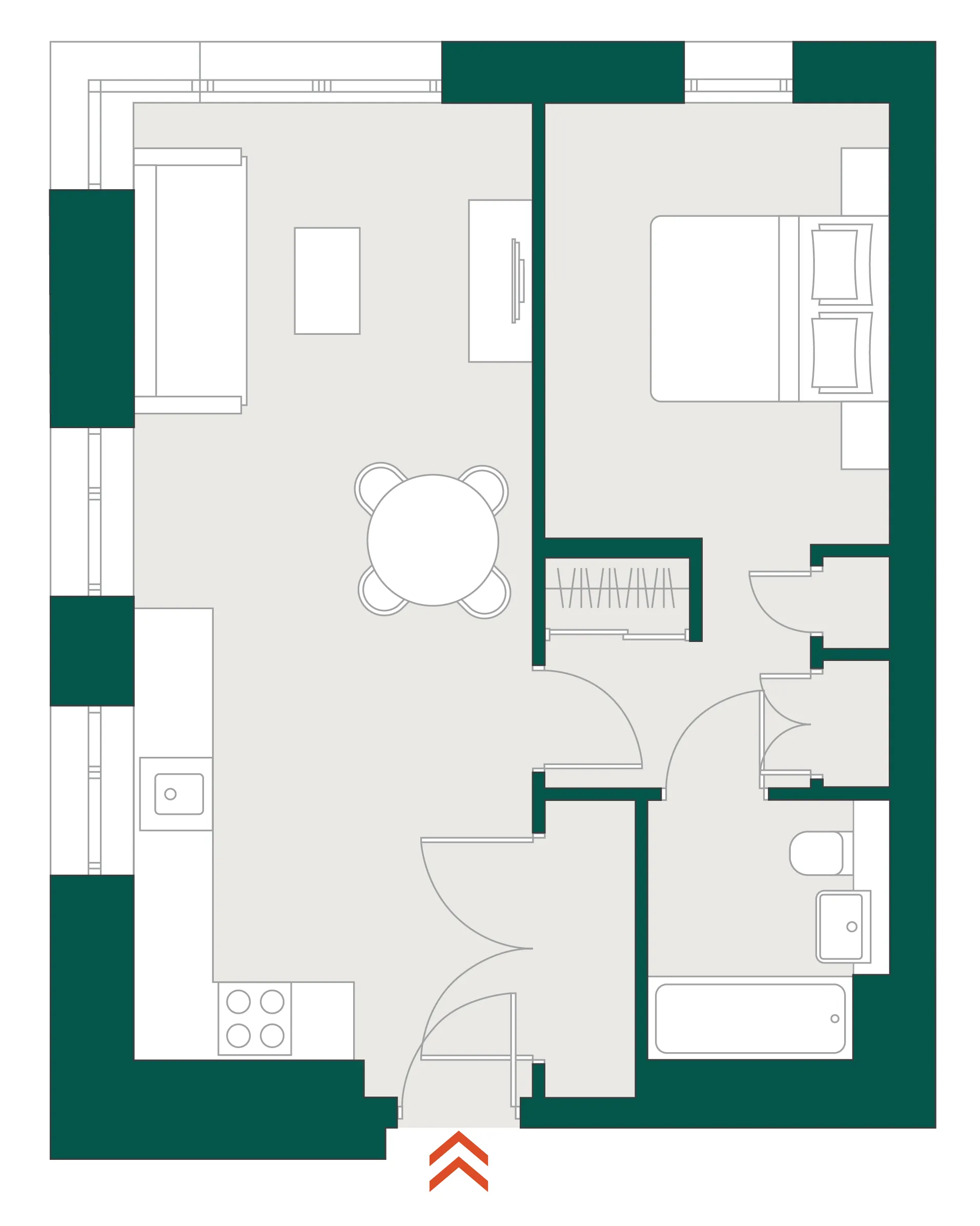 Blackhorse Mills 1 Bedroom WYG & floor plan typical floor plan